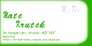 mate krutek business card